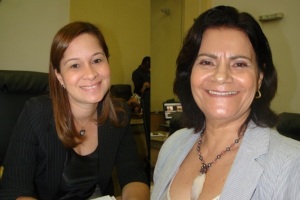 As vereadoras Cíntia Machado (PSL) e Eremita Mota (PDT)