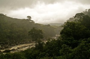 Trecho do rio São Francisco, ainda em Minas Gerais, com matas ciliares preservadas